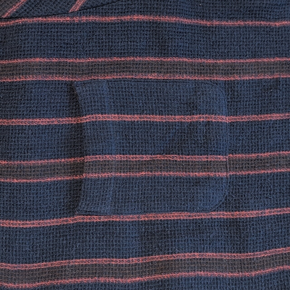 Brixton Relaxed Fit Bunker Short Sleeve Button Up Shirt XXL Waffle Knit Like New - Picture 3 of 5